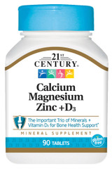 21st Century Cal Mag Zinc +D Vitamin - 90 Tablets