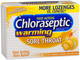 Chloraseptic Warming Sore Throat Lozenges Honey Lemon - 18 ct