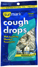 Sunmark Cough Drops - Menthol - 30 ct