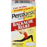 Percogesic Backache Relief Caplets, Maximum Strength - 48 ct