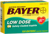 Bayer Low Dose Safety Coated Aspirin 81 mg Tablets - 120 ct