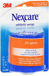 Nexcare First Aid Athletic Wrap, Blue - 3 Inches X 2.2 Yards