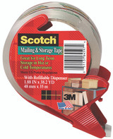 Scotch Long Lasting Storage Packaging Tape with Dispenser, 1.88 in. x 38.2 yd - 1 ct