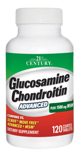 21st Century Glucosamine Chondroitin Advanced Plus MSM Tablets - 120 ct