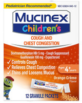Mucinex Children's Cough Mini-Melts Packets Orange Creme Flavor - 12 Each