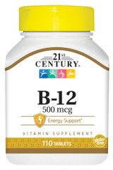 21st Century B-12 500 mcg Tablets - 110 Tablets