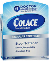 Colace 100 mg Stool Softener - 10 Capsules