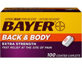 Bayer Extra Strength Back And Body Pain Reliever - 100 Caplets