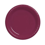 Solid Color Luncheon Plate, Burgundy, 7" - 1 Pkg