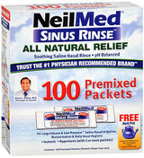 NeilMed Sinus Rinse Premixed Packets, 100 ct