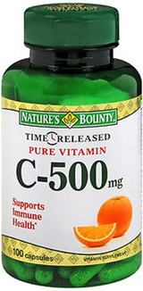 Nature's Bounty Vitamin C-500 mg Time Released Capsules - 100 Capsules