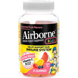 Airborne Kids Immune Support Gummies Assorted Fruit Flavors-21 Each