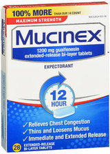 Mucinex Expectorant Extended-Release Bi-Layer Tablets Maximum Strength - 28 ea.