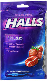 Halls Breezers Drops Cool Berry - 25 ct