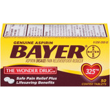 Bayer Safety Coated Aspirin 325 mg Tablets - 50 ct