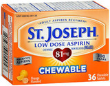 St. Joseph Low Dose Aspirin 81 mg Chewable Tablets Orange Flavored - 36 ct