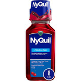 Vicks NyQuil Cold Flu Nighttime Relief Liquid Cherry - 8 oz