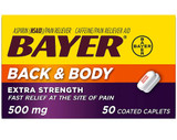 Bayer Back And Body Extra Strength Coated Caplets - 50 ct