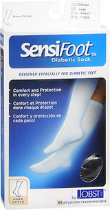 JOBST SensiFoot Diabetic Socks Brown Lg - 1 Pair