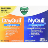 Vicks DayQuil/NyQuil Cold & Flu Multi-Symptom/Nighttime Relief LiquiCaps - 48ct