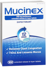 Mucinex Expectorant Extended Release Bi-Layer Tablets - 100 each