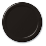 Solid Color Luncheon Plate, Black, 7" - 1 Pkg