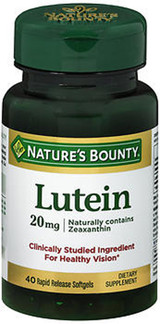Natures Bounty Lutein 20mg, 40 Softgels