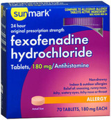 Sunmark Fexofenadine Hydrochloride 180 mg - 70 Tablets