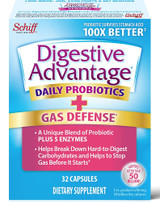 Schiff Digestive Advantage Fast Acting Enzymes + Daily Probiotic Capsules - 32 ct