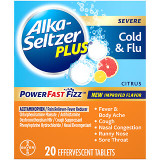 Alka-Seltzer Plus Severe Cold & Flu Powerfast Fizz Citrus Effervescent Tablets - 20 ct