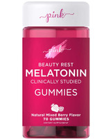 Nature's Truth Pink Beauty Rest Melatonin Gummies Natural Mixed Berry Flavor - 70 ct