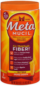 Metamucil 4 in 1 MultiHealth Fiber Powder Orange Smooth - 30.4 oz