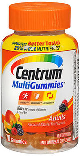 Centrum MultiGummies Adults Assorted Natural Fruit Flavors - 110 ct
