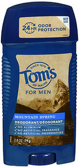 Tom's of Maine for Men Deodorant Mountain Spring - 2.8 oz
