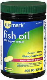 Sunmark Fish Oil 1000 mg Softgels - 300 ct