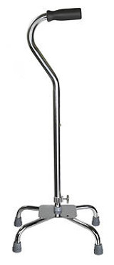 McKesson Quad Large Base Cane, Chrome - 1 ct