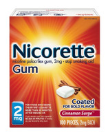 Nicorette Gum 2mg Cinnamon Surge - 100 ct