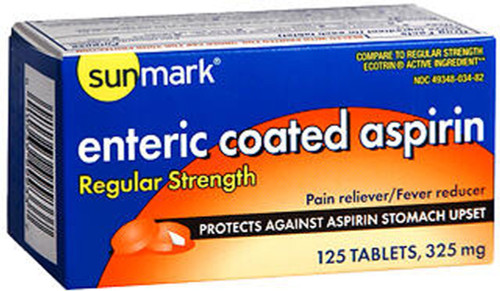 Sunmark Enteric Coated Aspirin 325 mg Tablets - 125 ct