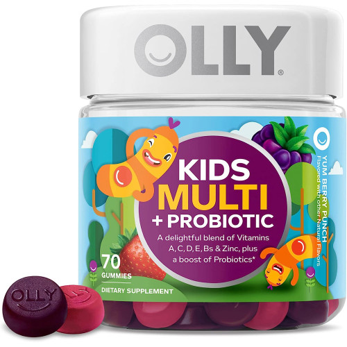 Olly Kids Multi + Probiotic Gummies, Yum Berry Punch - 70 ct