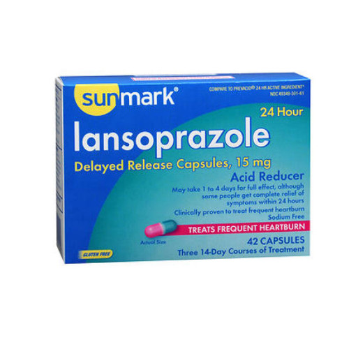 Sunmark Lansoprazole 24 Hour Acid Reducer - 42 ct