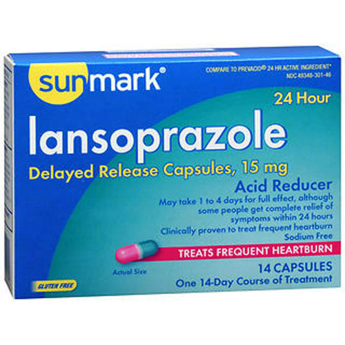 Sunmark Lansoprazole 24 Hour Acid Reducer - 14 ct