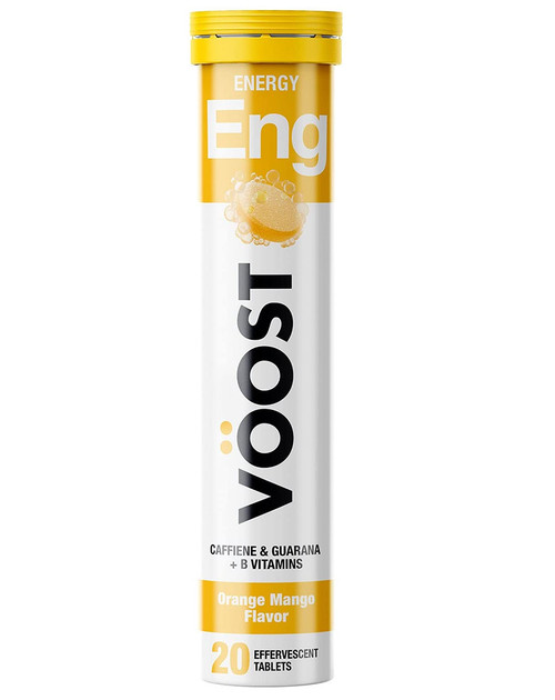 VOOST Effervescent Energy Drink Tablet, Orange Mango Flavor - 20 ct