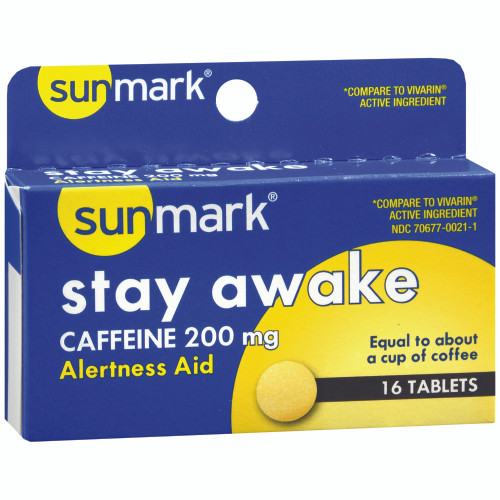 Sunmark Stay Awake 200 mg Caffeine Tablets - 16 ct