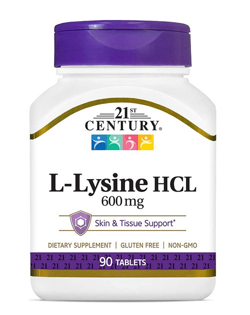 21st Century L-Lysine HCL 600 mg Dietary Supplement Tablets - 90 ct