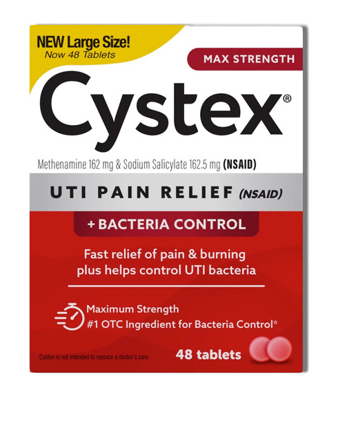 Cystex Urinary Pain Relief Tablets Max Strength+ - 48 ct