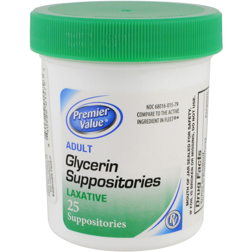 Premier Value Glycerin Suppos Adult - 25 ct