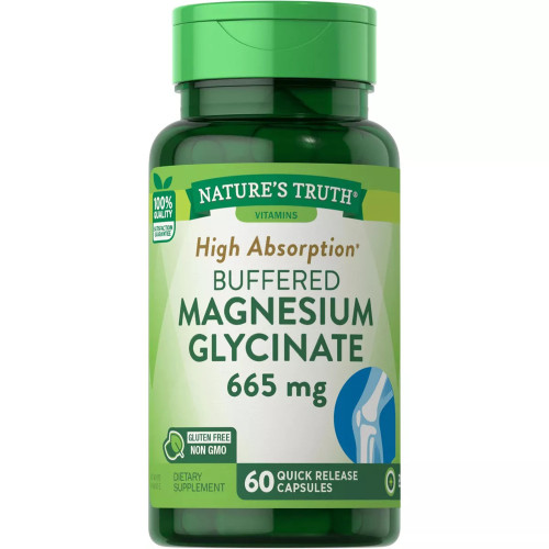 Nature's Truth Buffered Magnesium Glycinate 665mg Quick Release Capsules - 60 ct