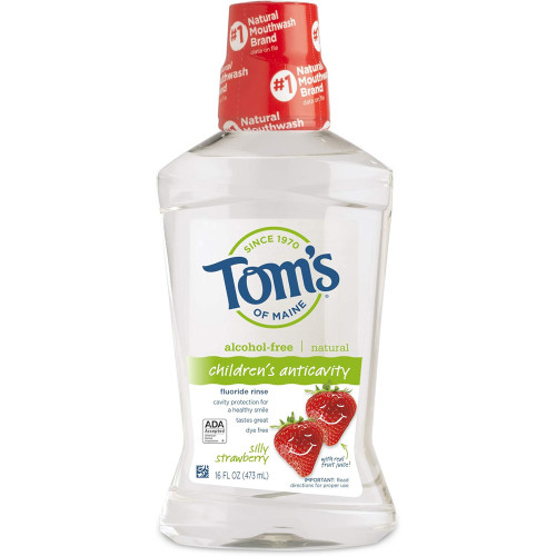 Tom's of Maine Children's Anticavity Fluoride Rinse, Silly Strawberry - 16 oz