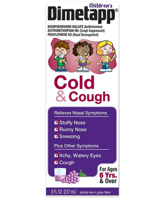 Dimetapp Children's Cold & Cough Liquid Grape Flavor - 8 oz