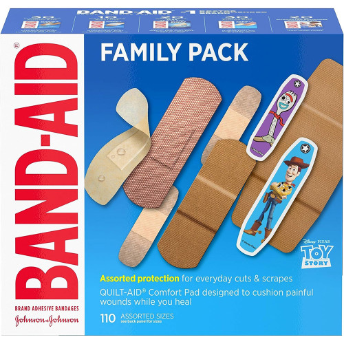 Band-Aid Adhesive Bandage Family Variety Pack Assorted Sizes - 110 ct